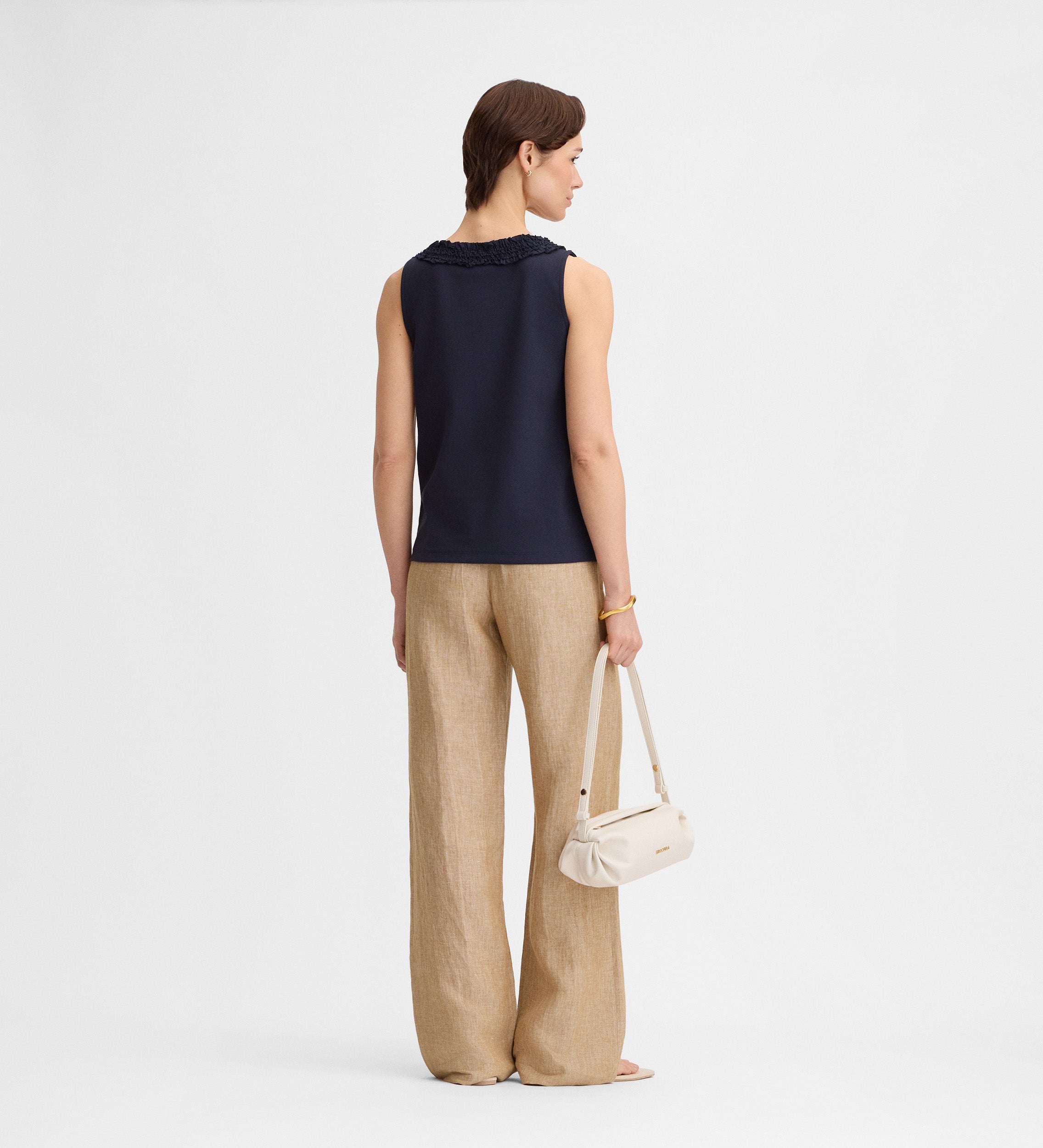 Textile embroidered top