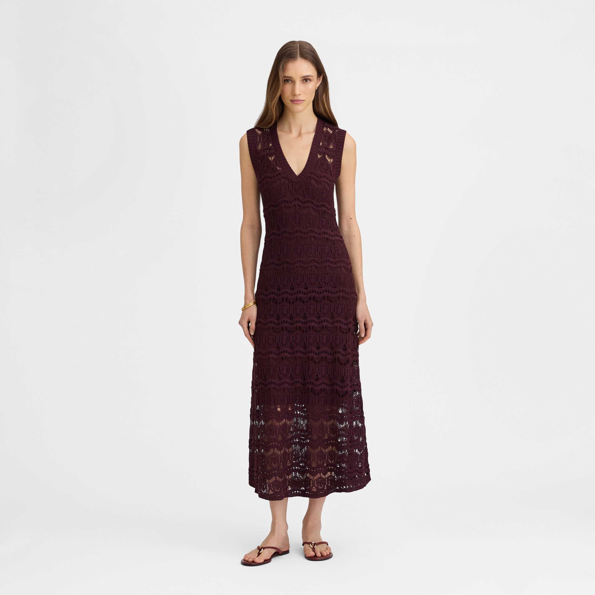 Robe en maille ajourée