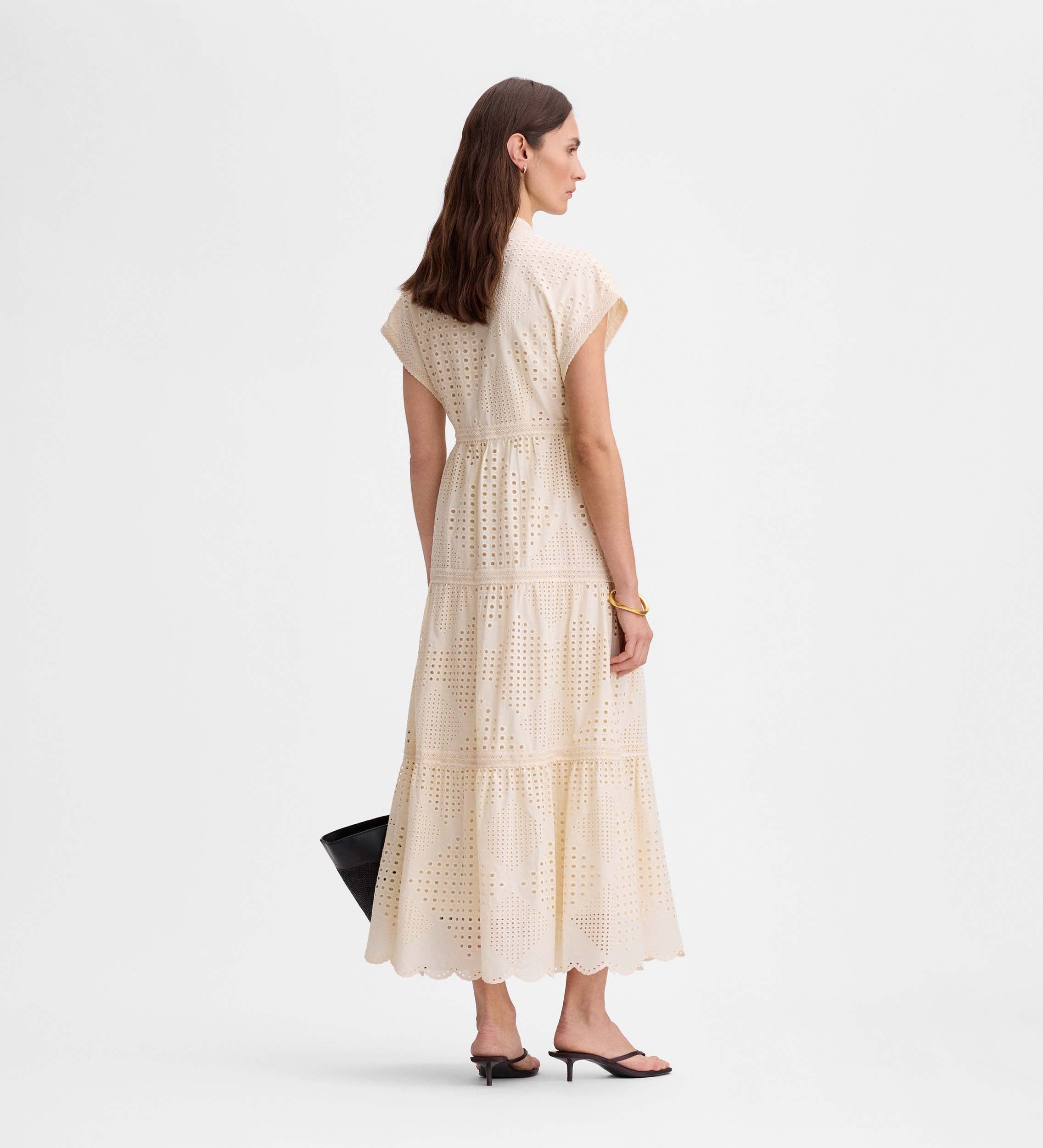 Vestido algodón bordado