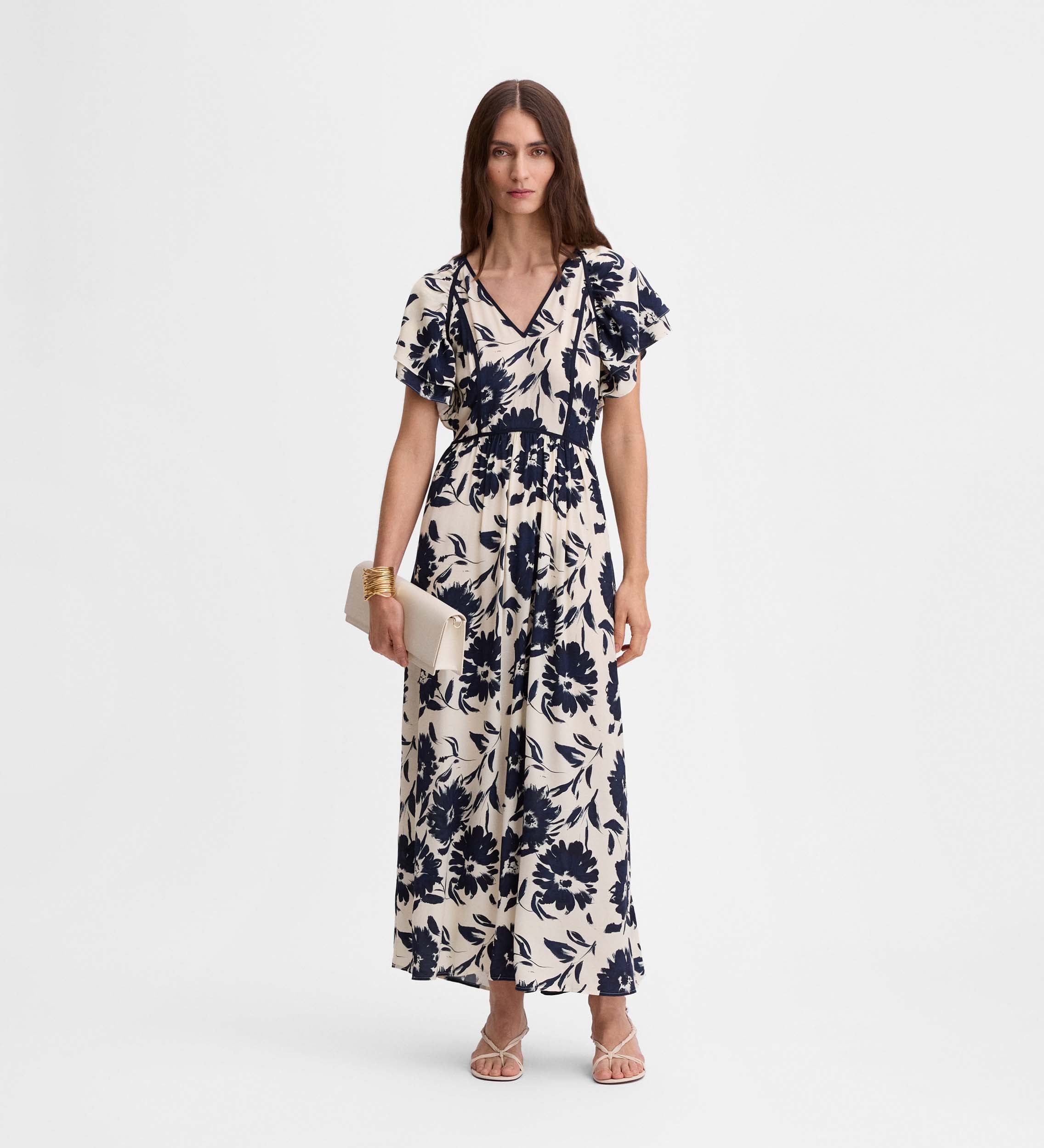 Robe midi imprimée