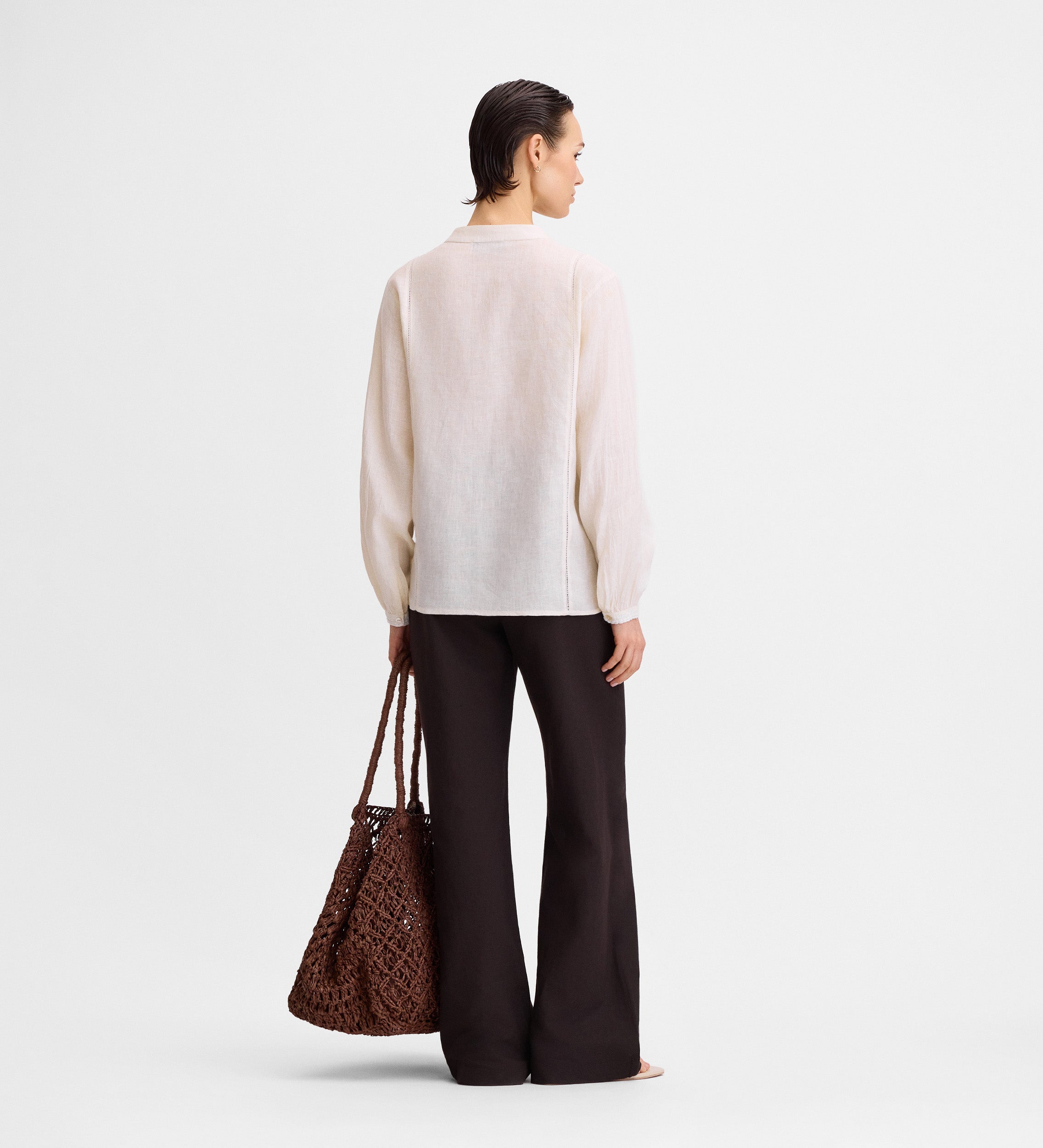 Blusa lino bordados