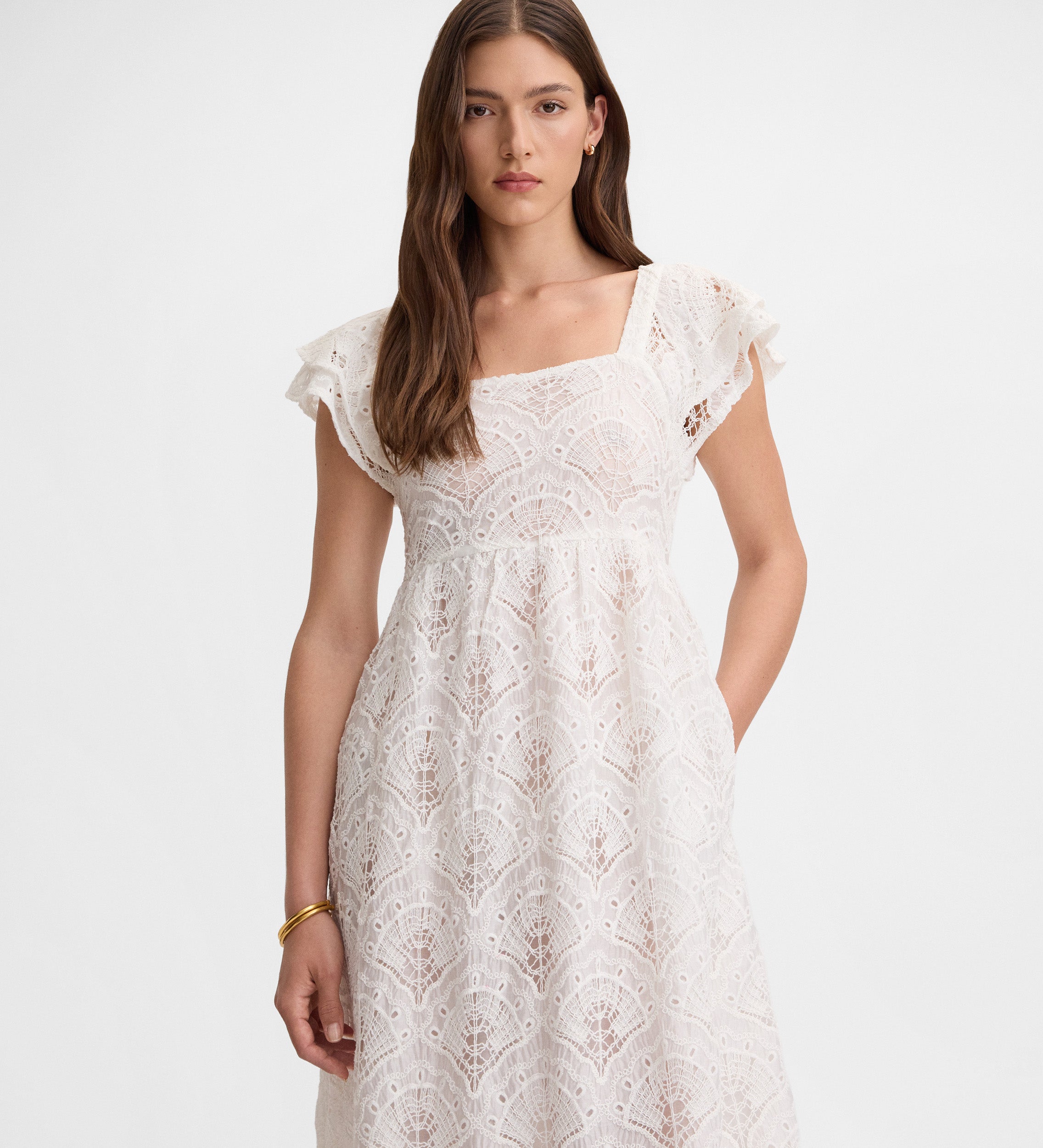 Vestido largo bordado