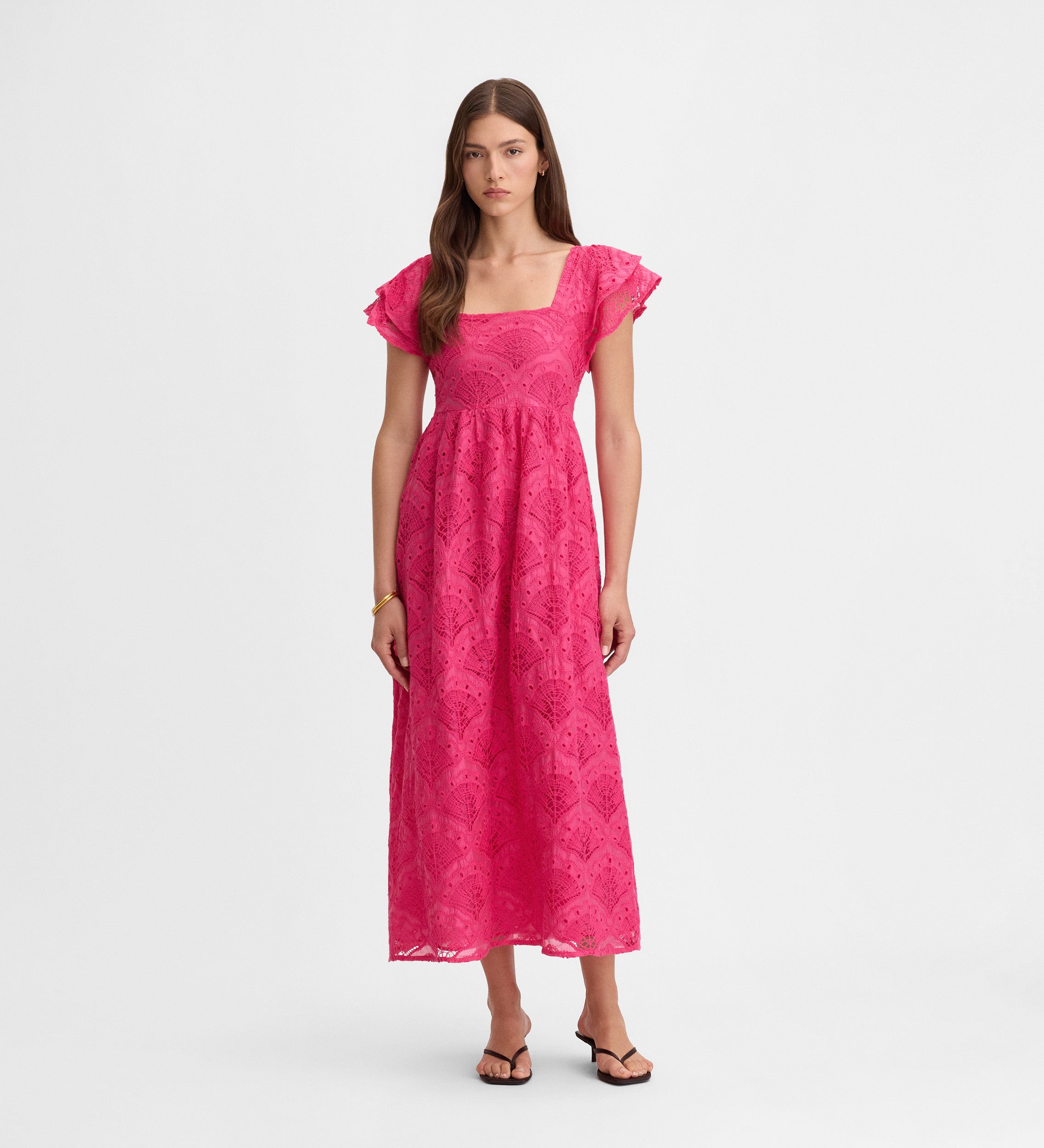 Vestido largo bordado