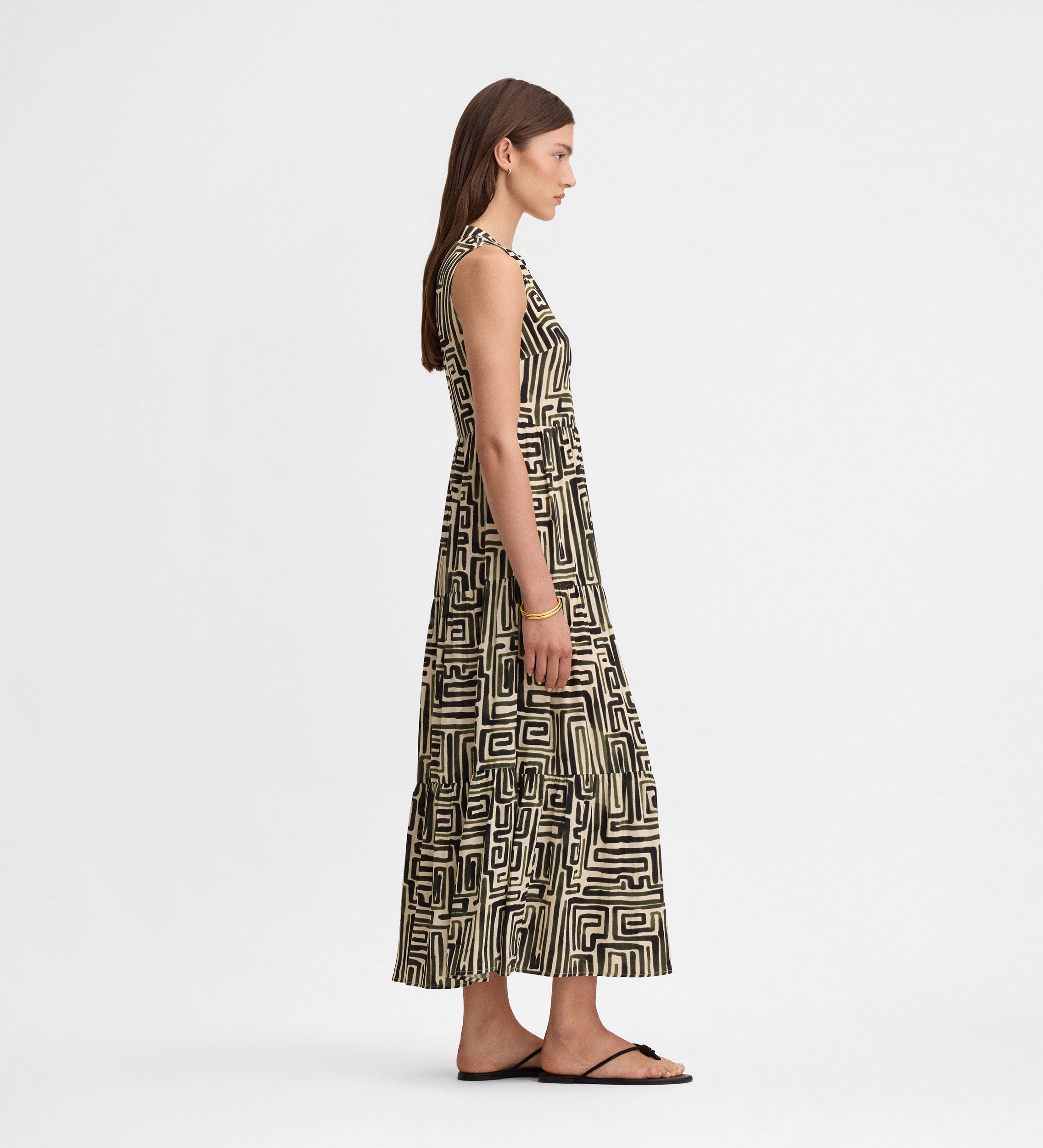 Vestido fluido estampado