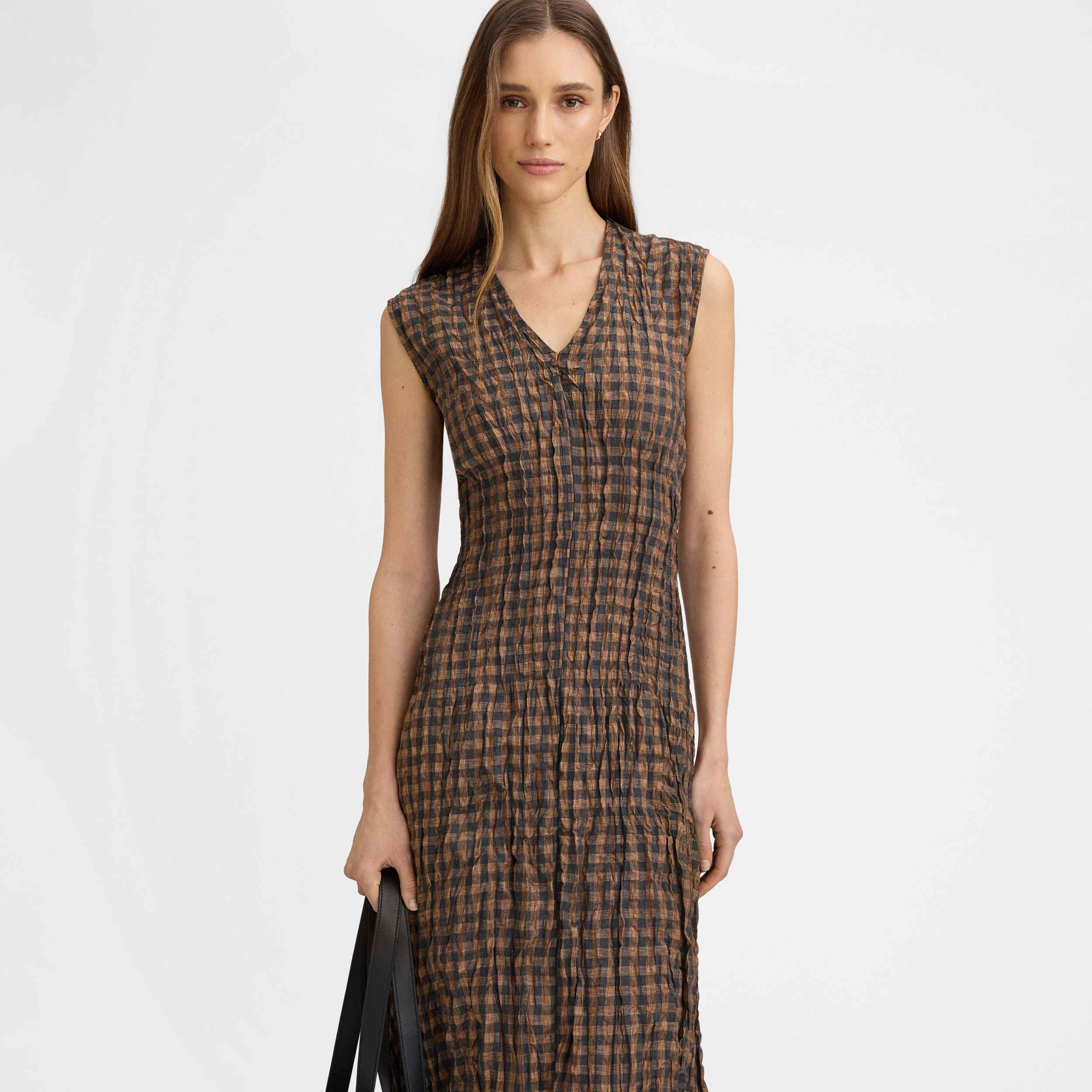 Fitted plaid dress