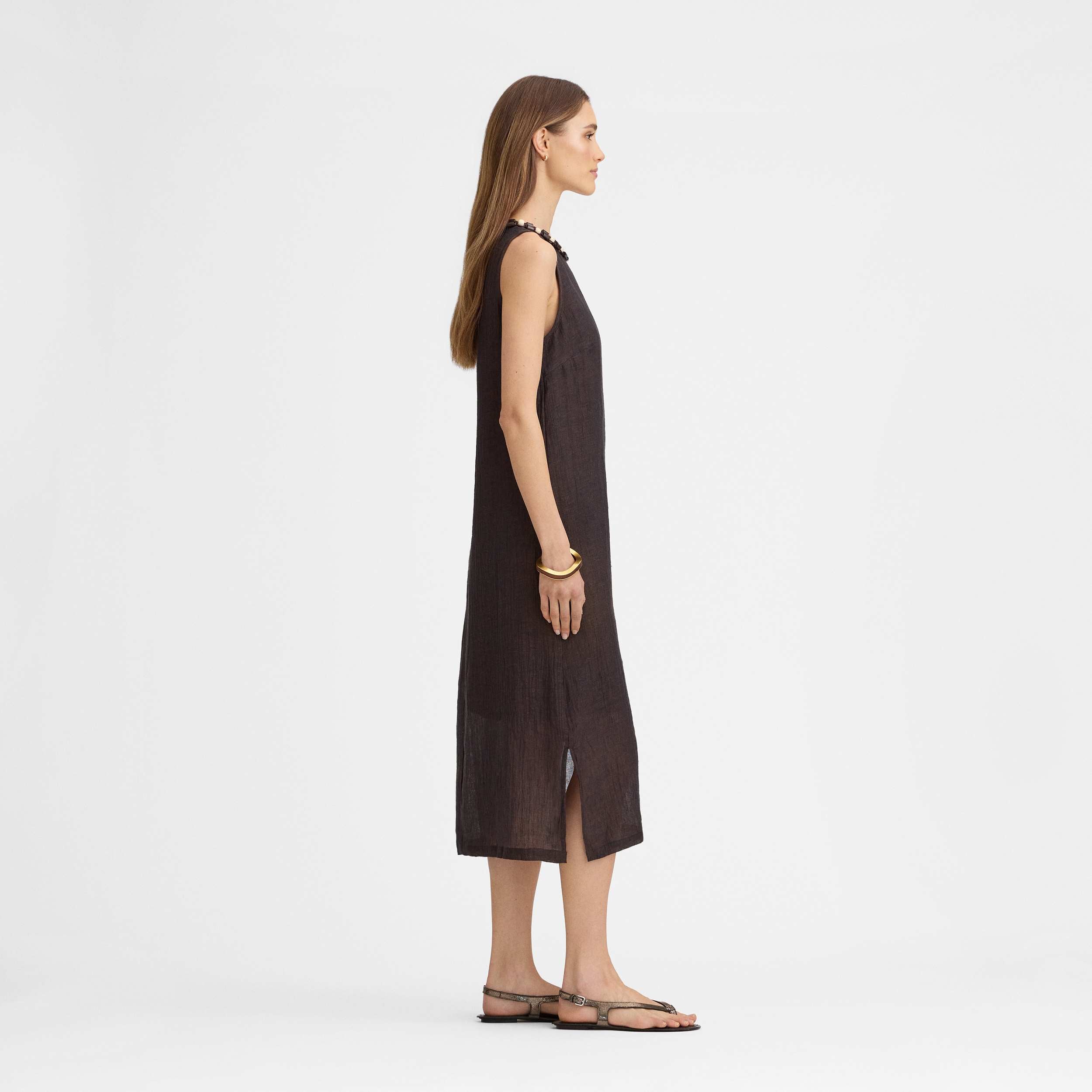 Vestido midi lino