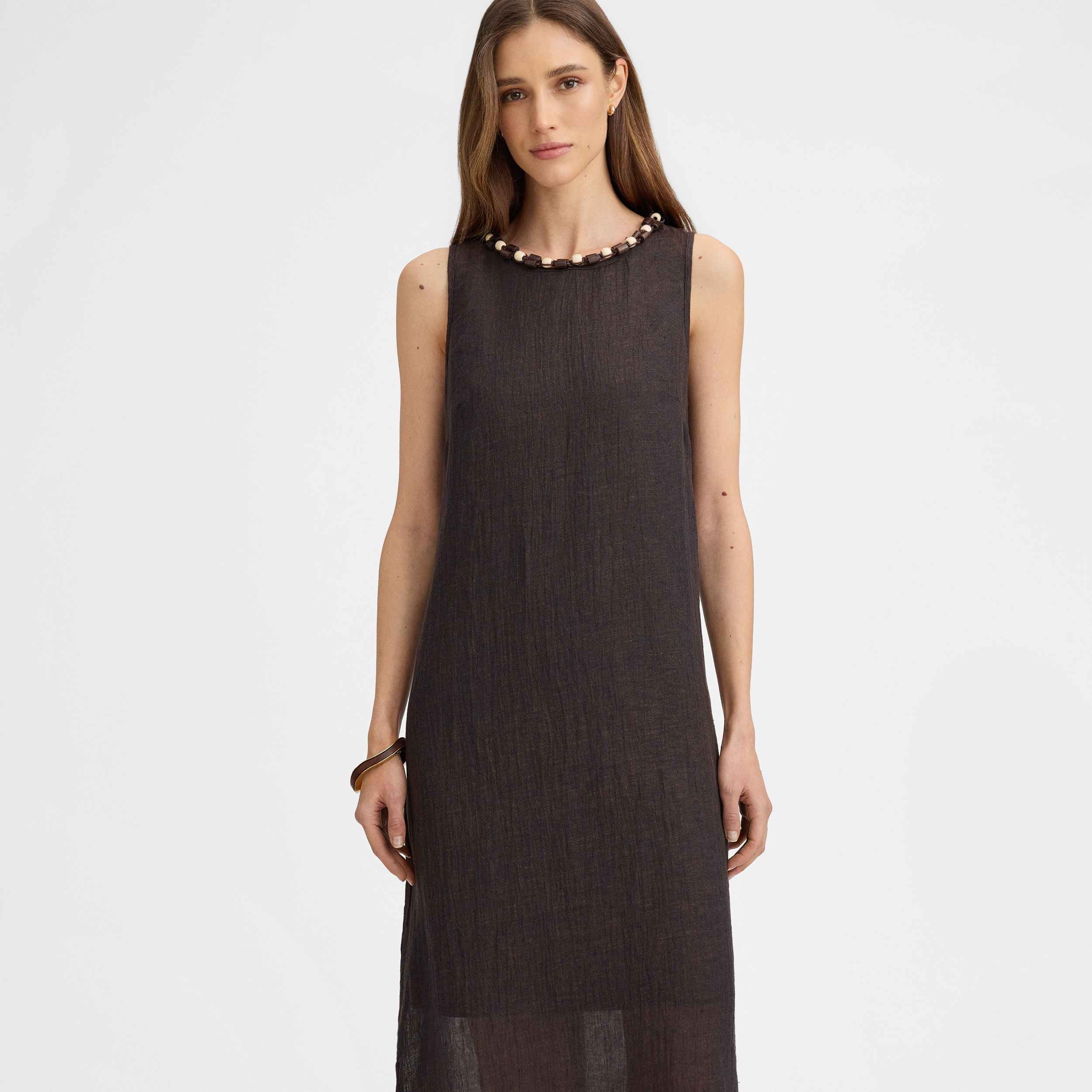 Vestido midi lino
