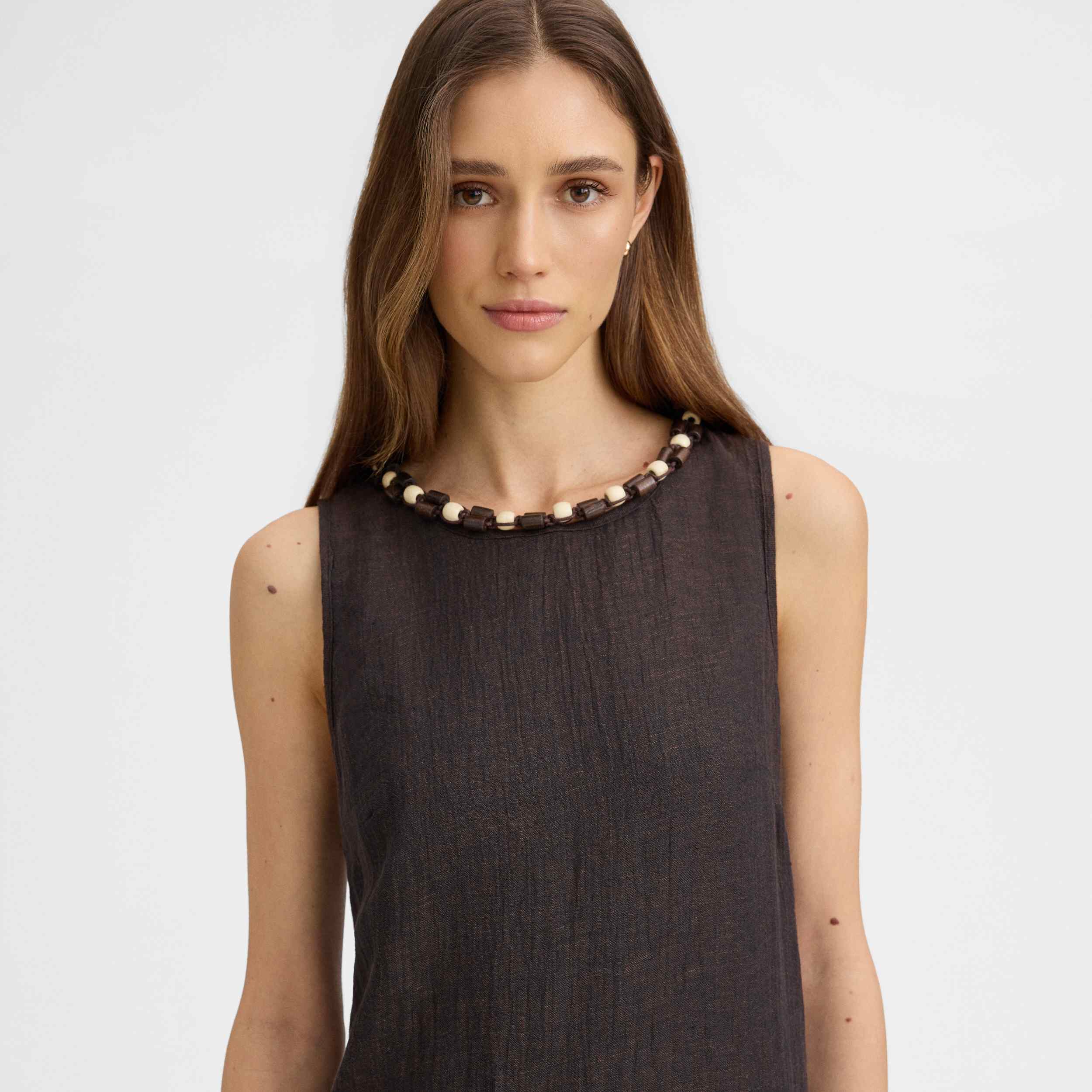 Vestido midi lino