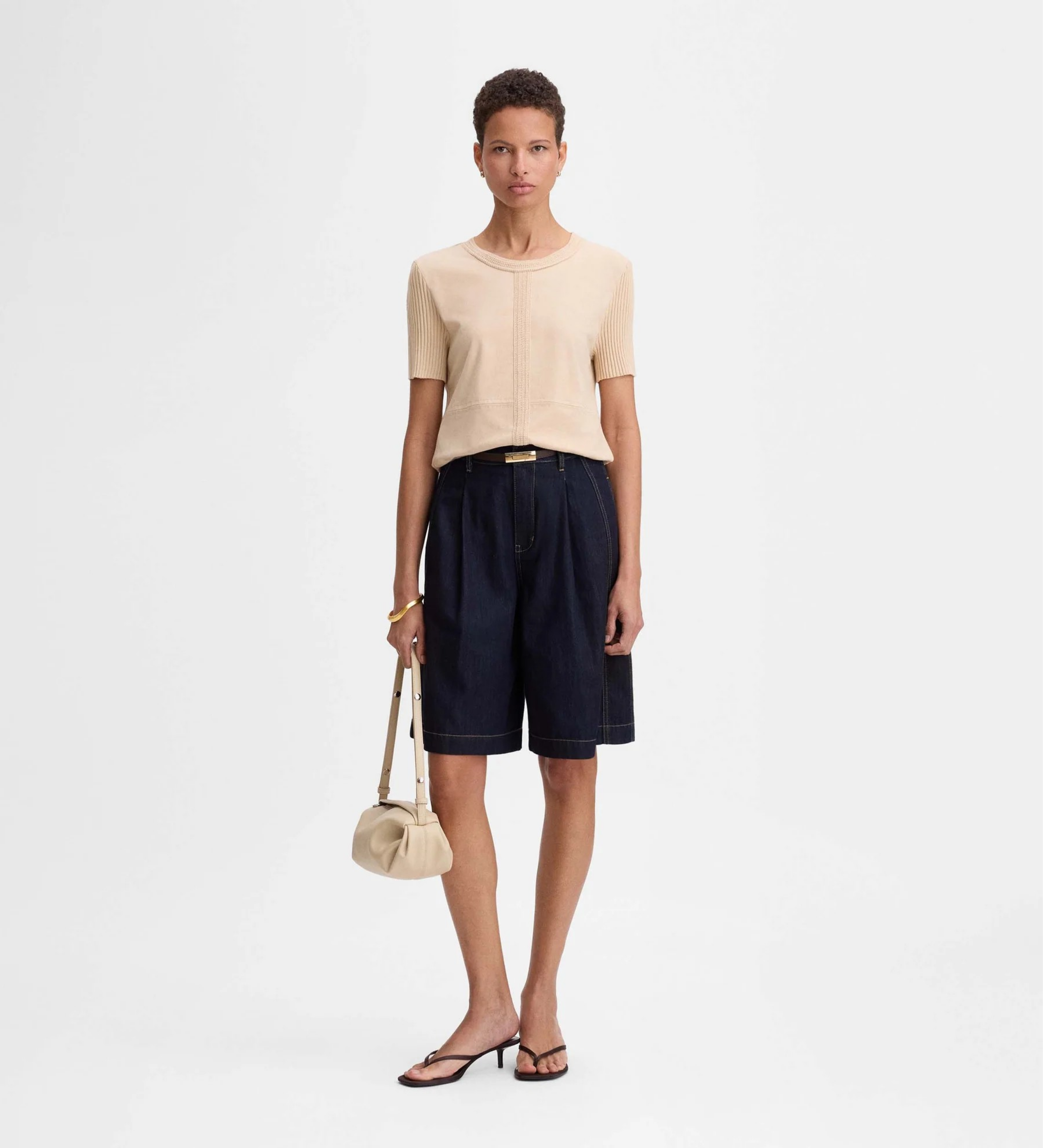 Denim bermuda shorts