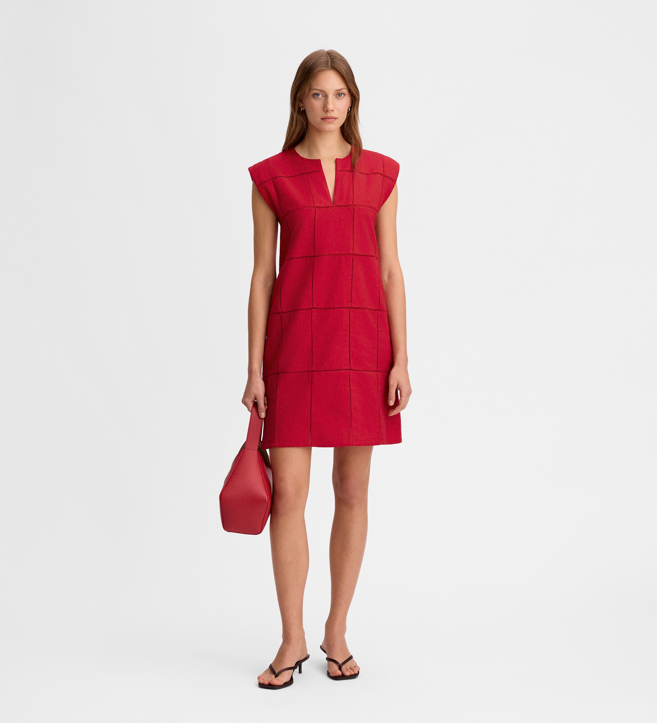 Vestido mini lino