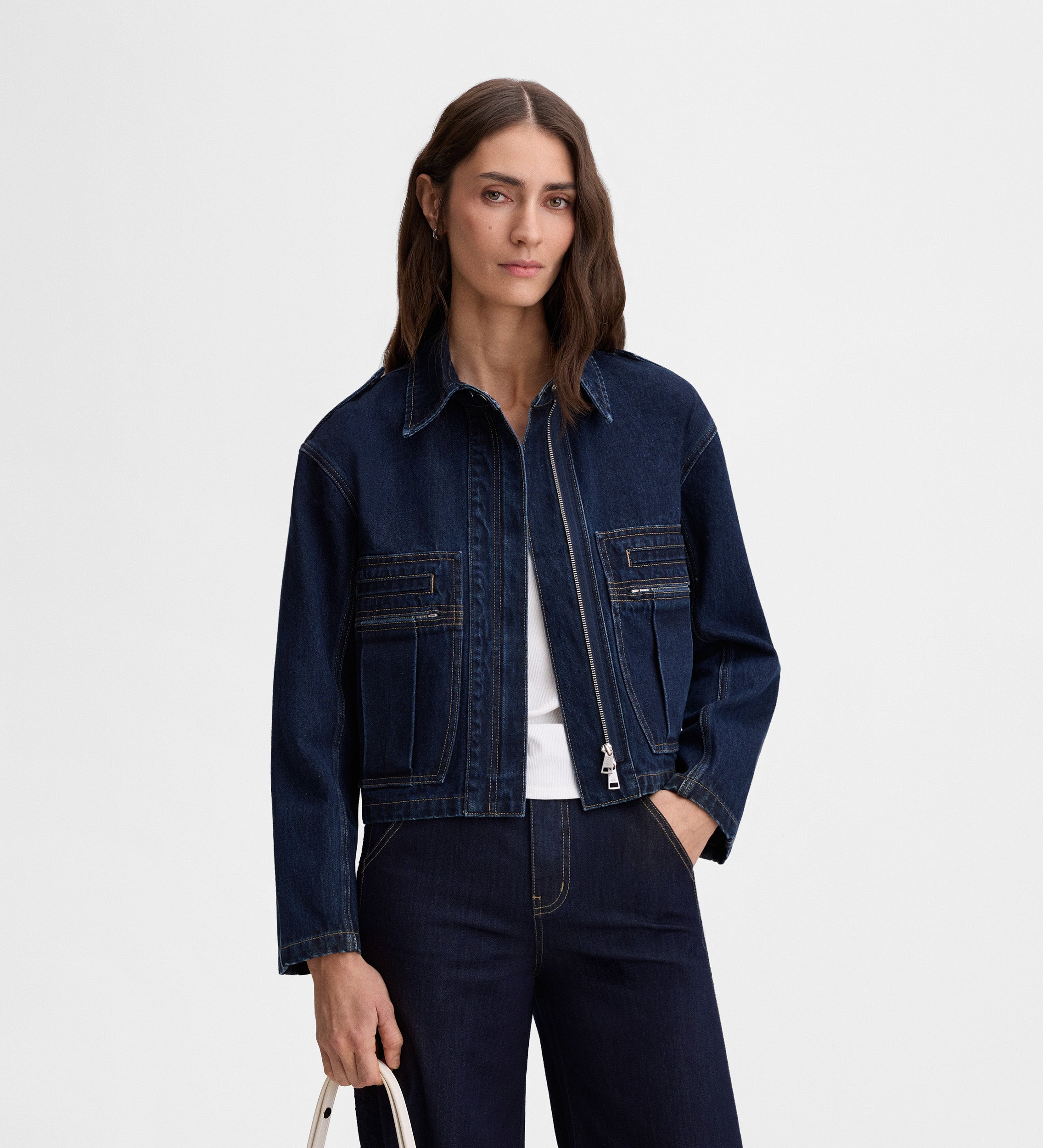 Chaqueta tejana bolsillos