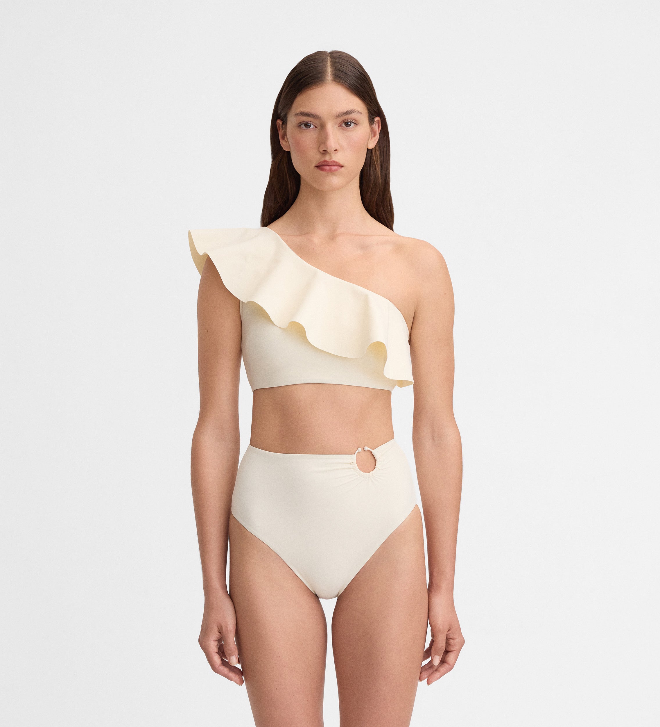 Top bikini volantes