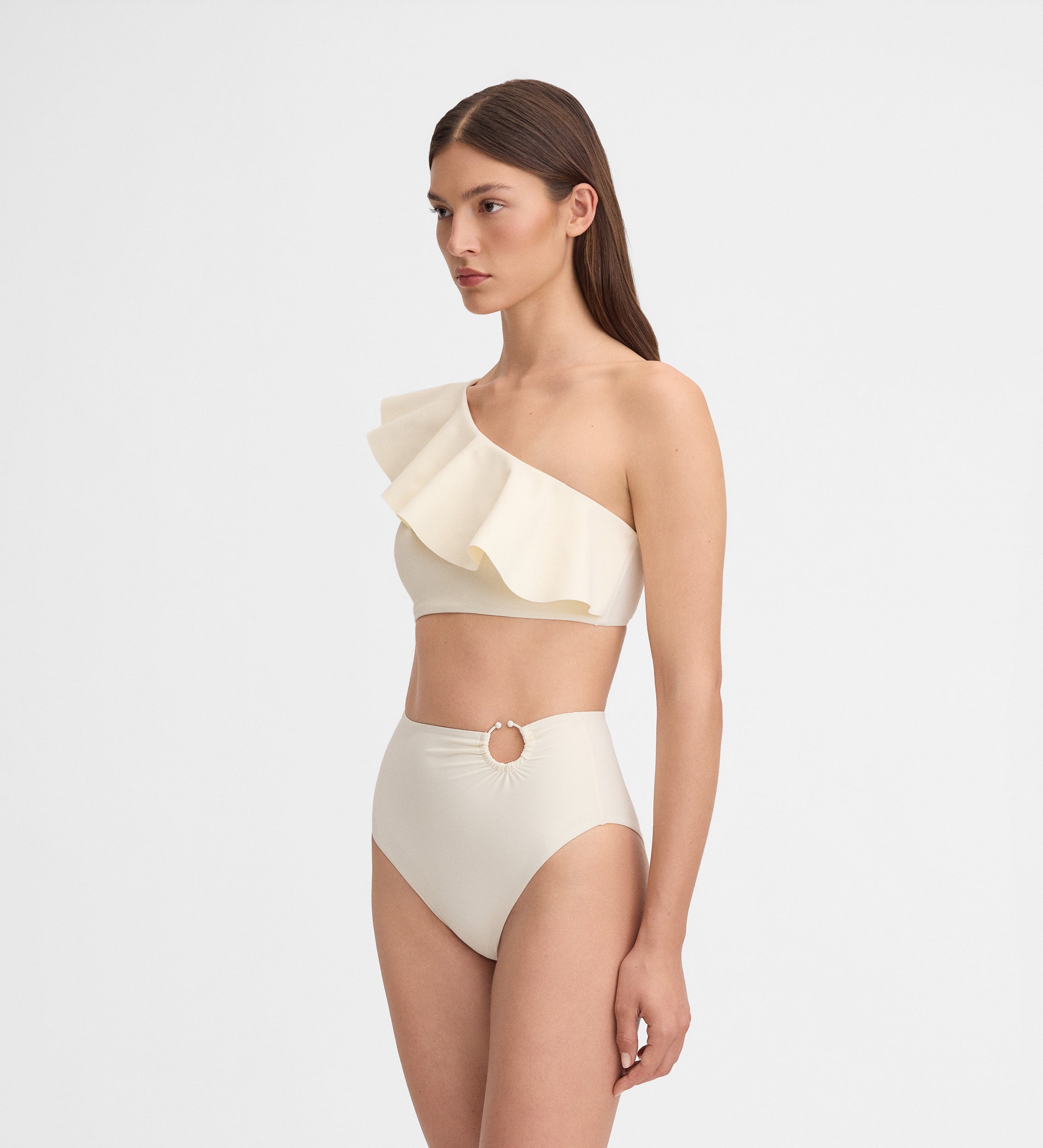 Top bikini volantes