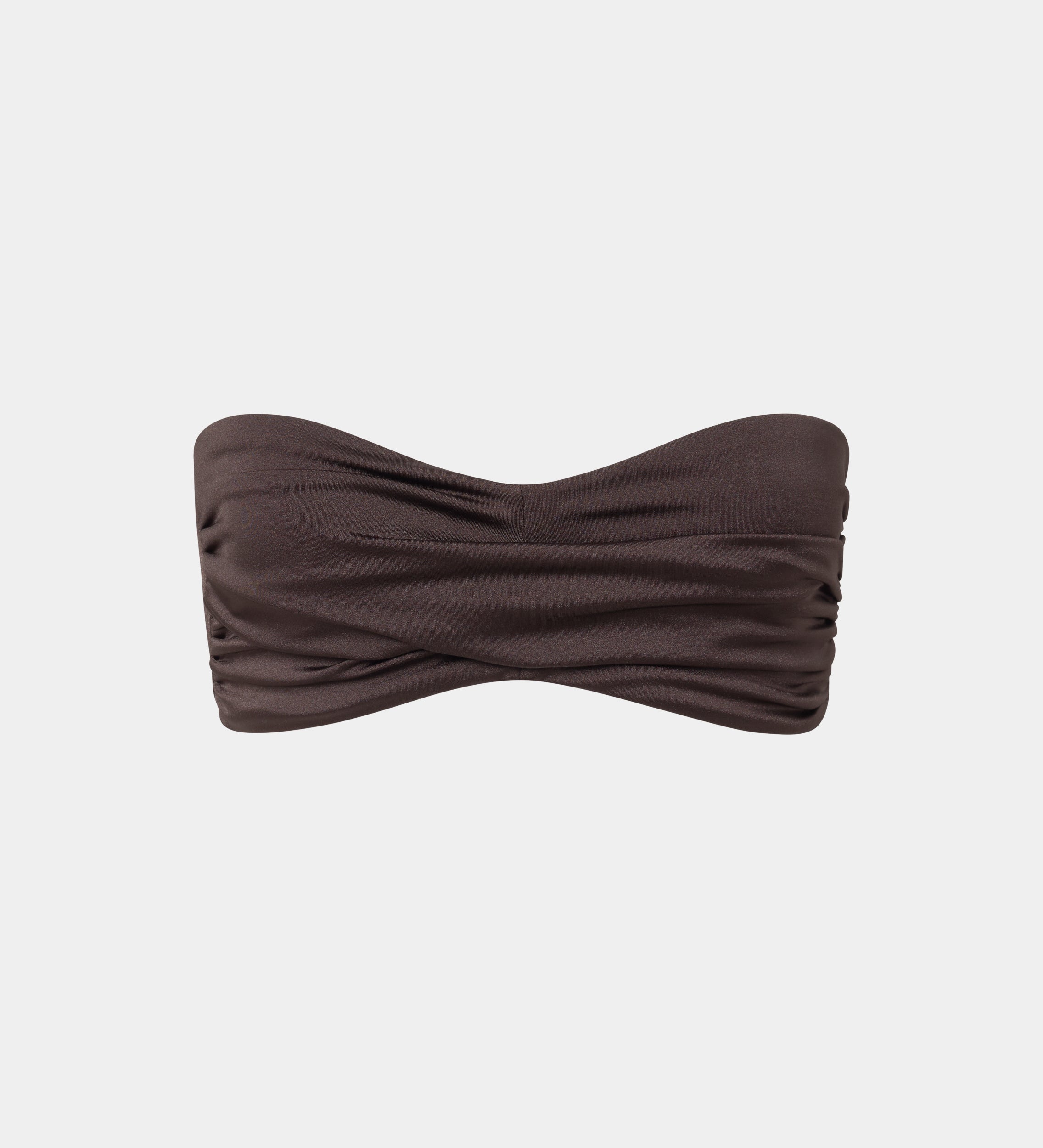 Top bikini bandeau drapeado
