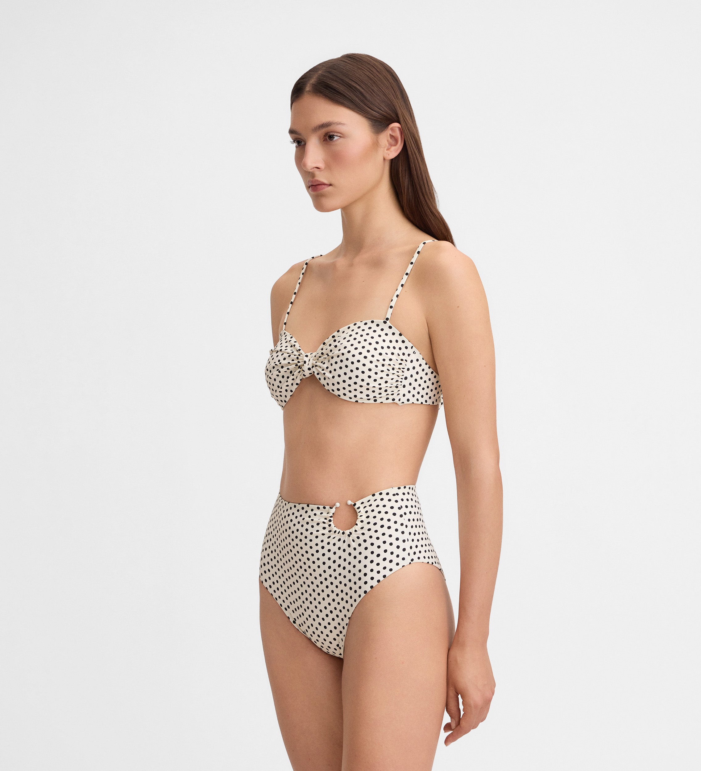 Top bikini fruncido estampado