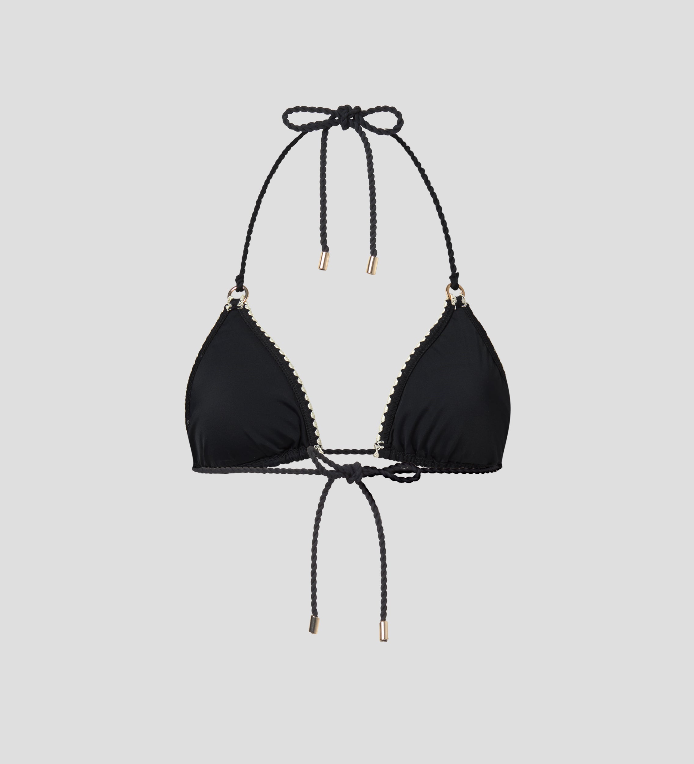 Top de bikini pespunte decorativo