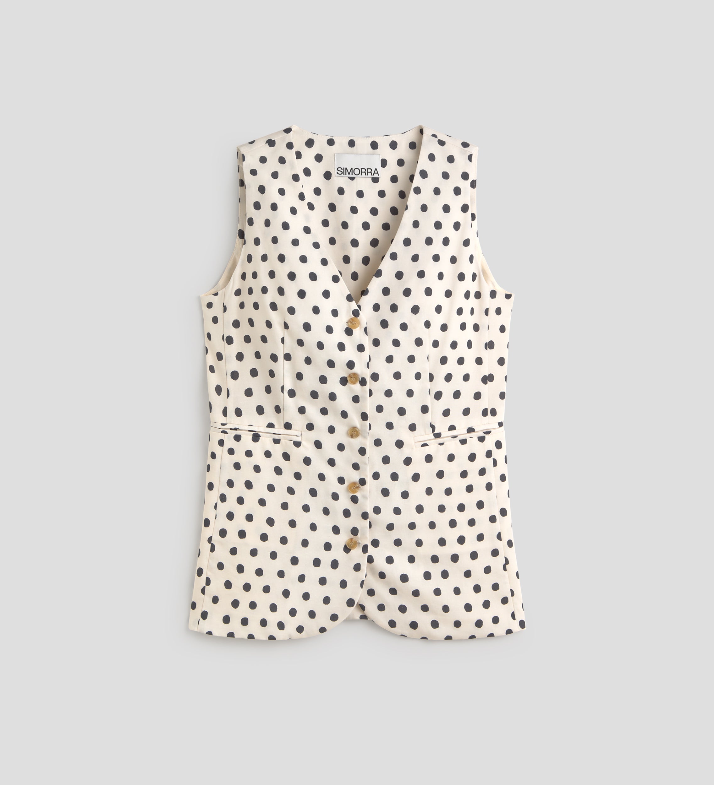 Chaleco estampado topos