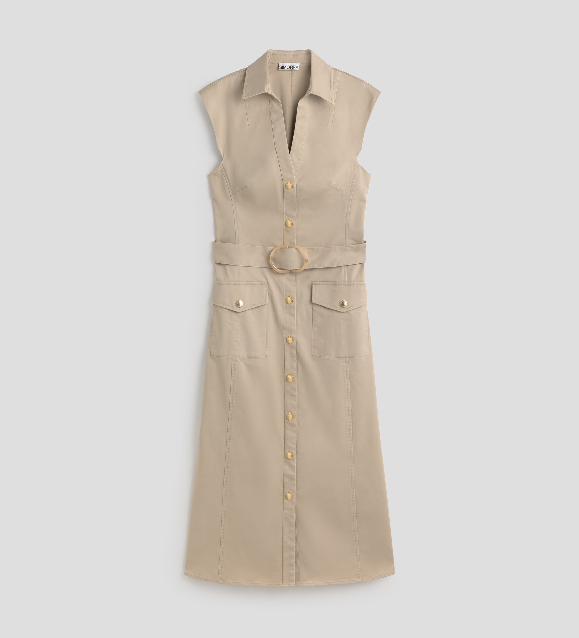 Vestido midi sahariano