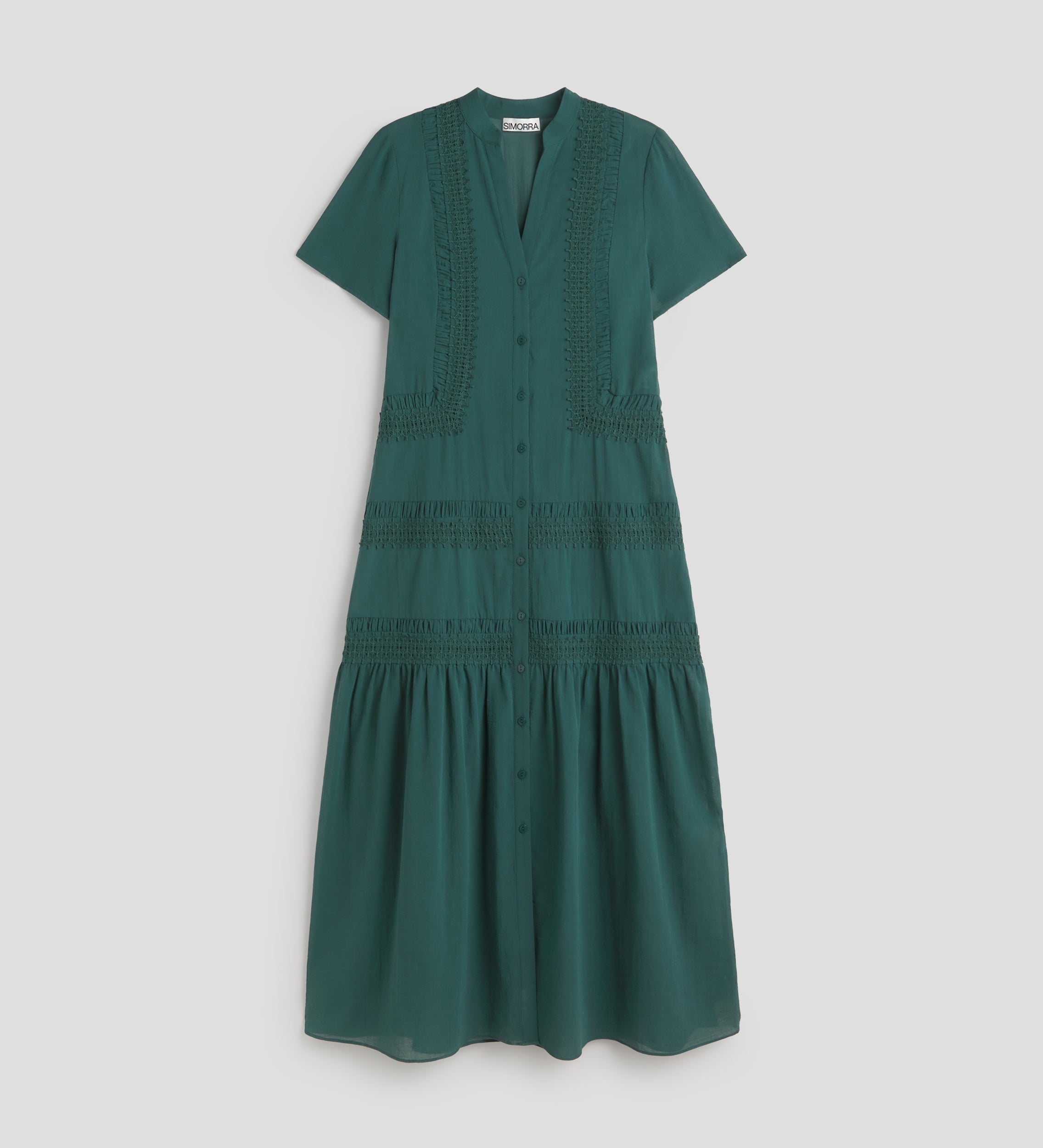 Robe midi bordure dentelle