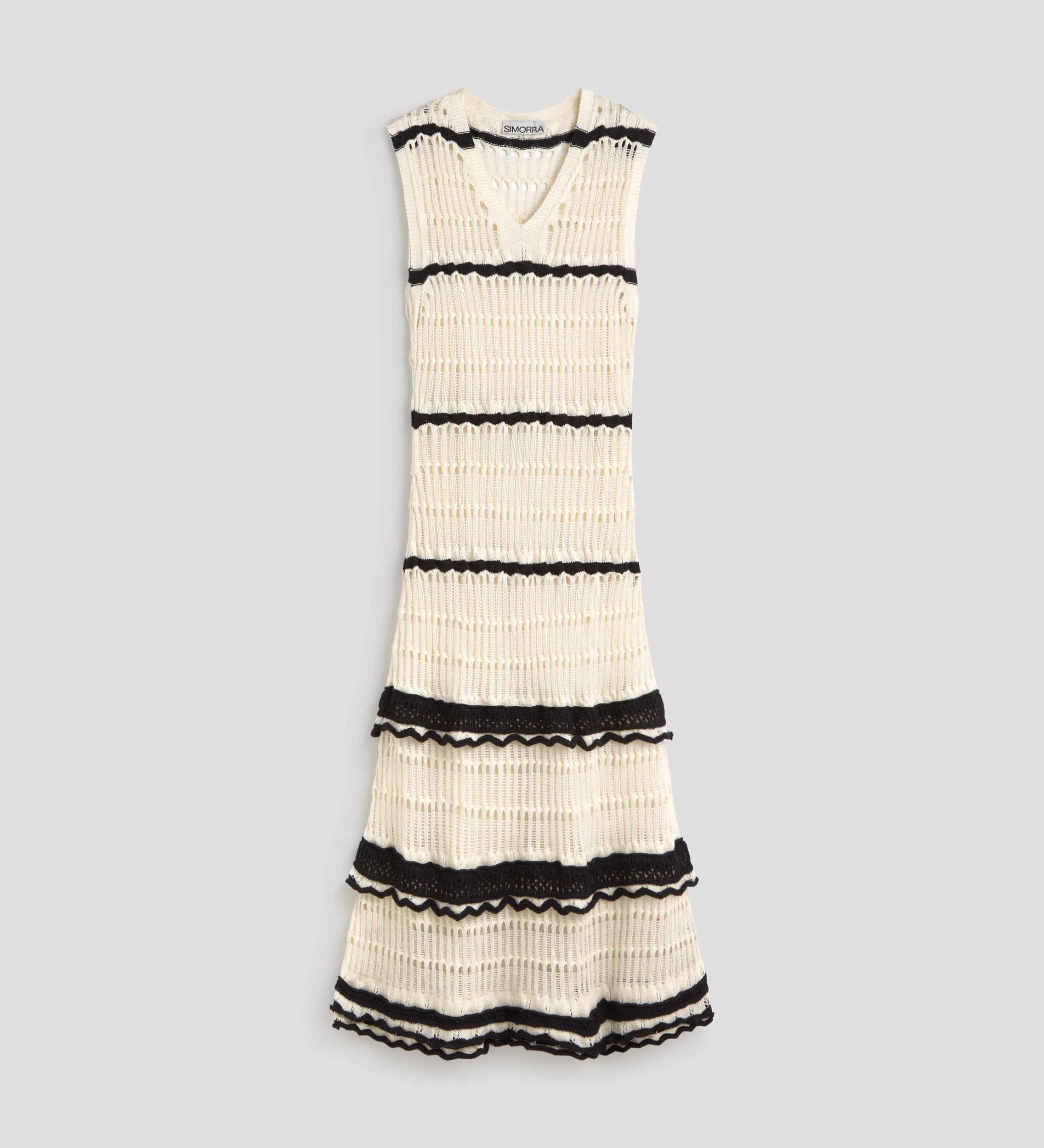 Vestido punto bicolor