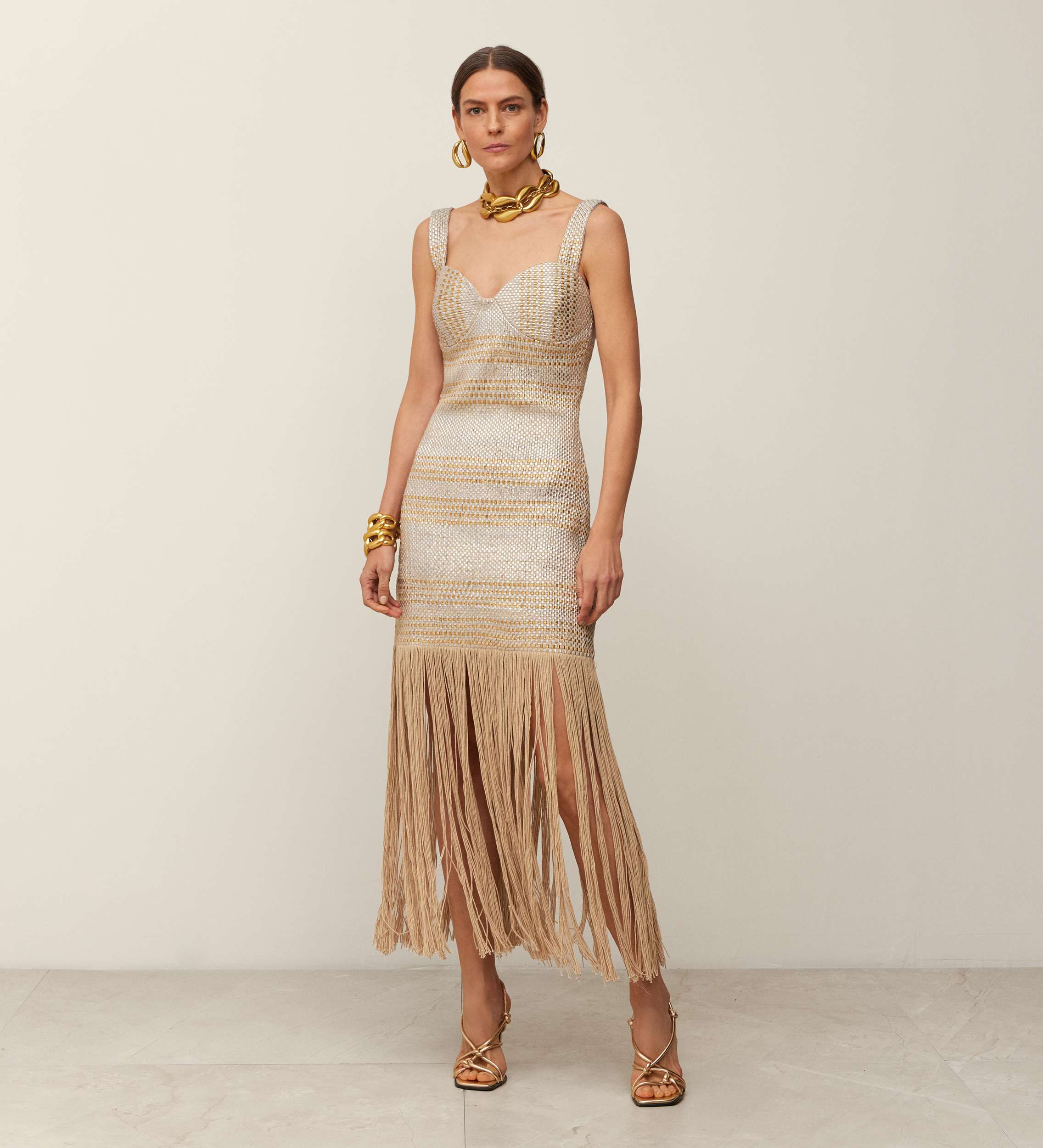 Robe longue à bretelles